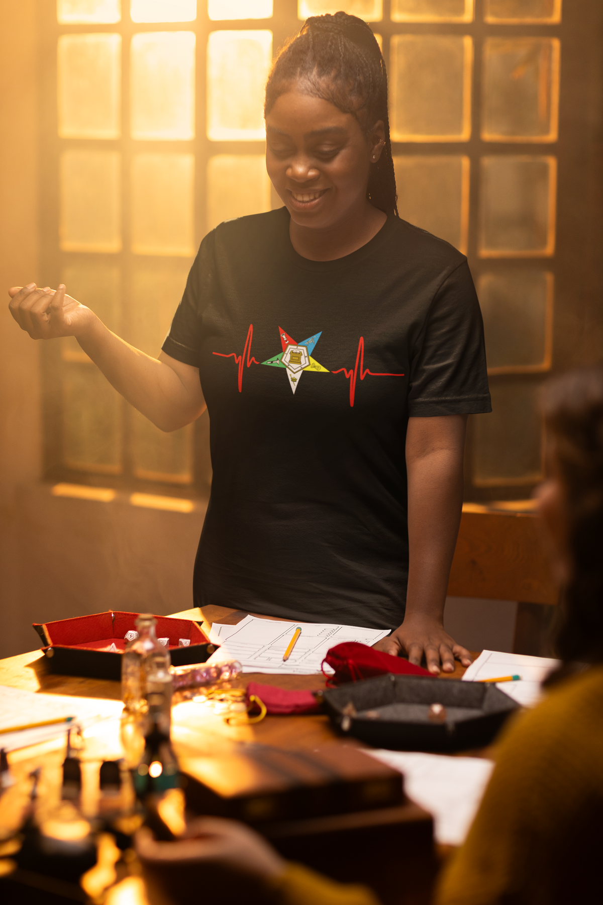 OES Heartbeat Black T-shirt