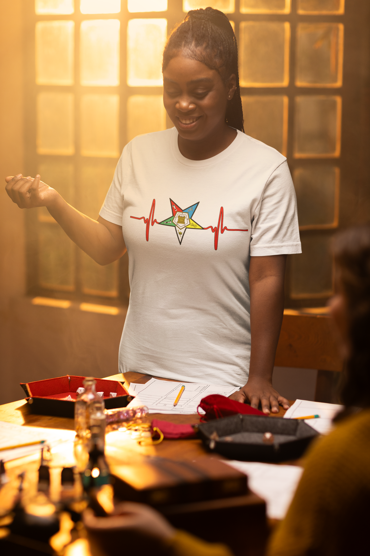 OES Heartbeat White T-shirt