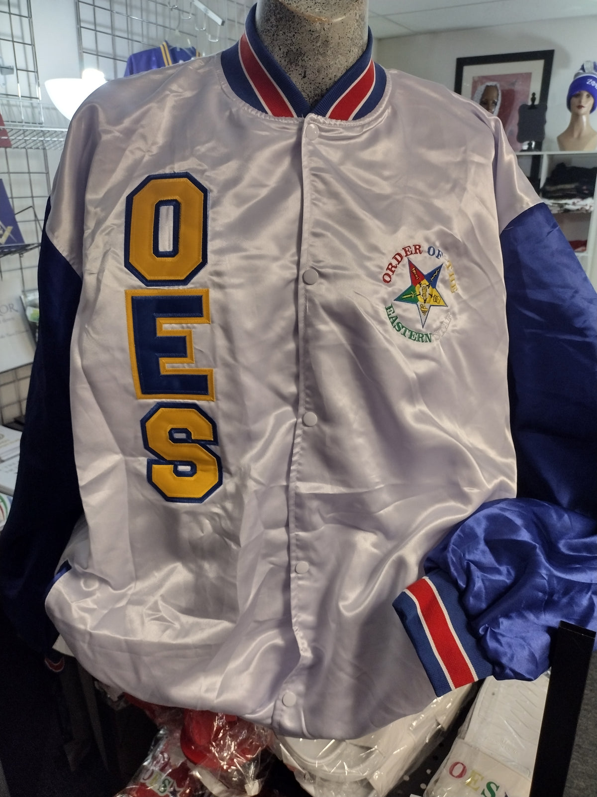 OES Satin Lined Baseball Jacket