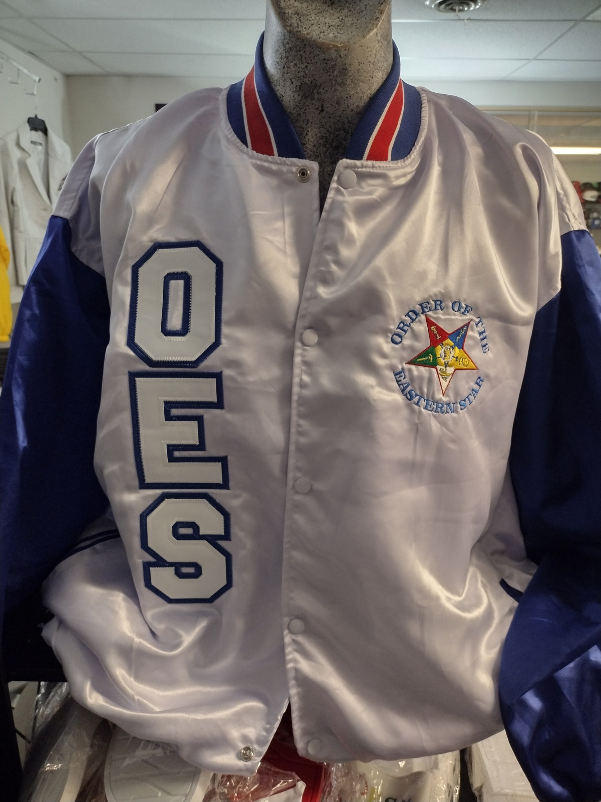 OES Satin Lined Baseball Jacket