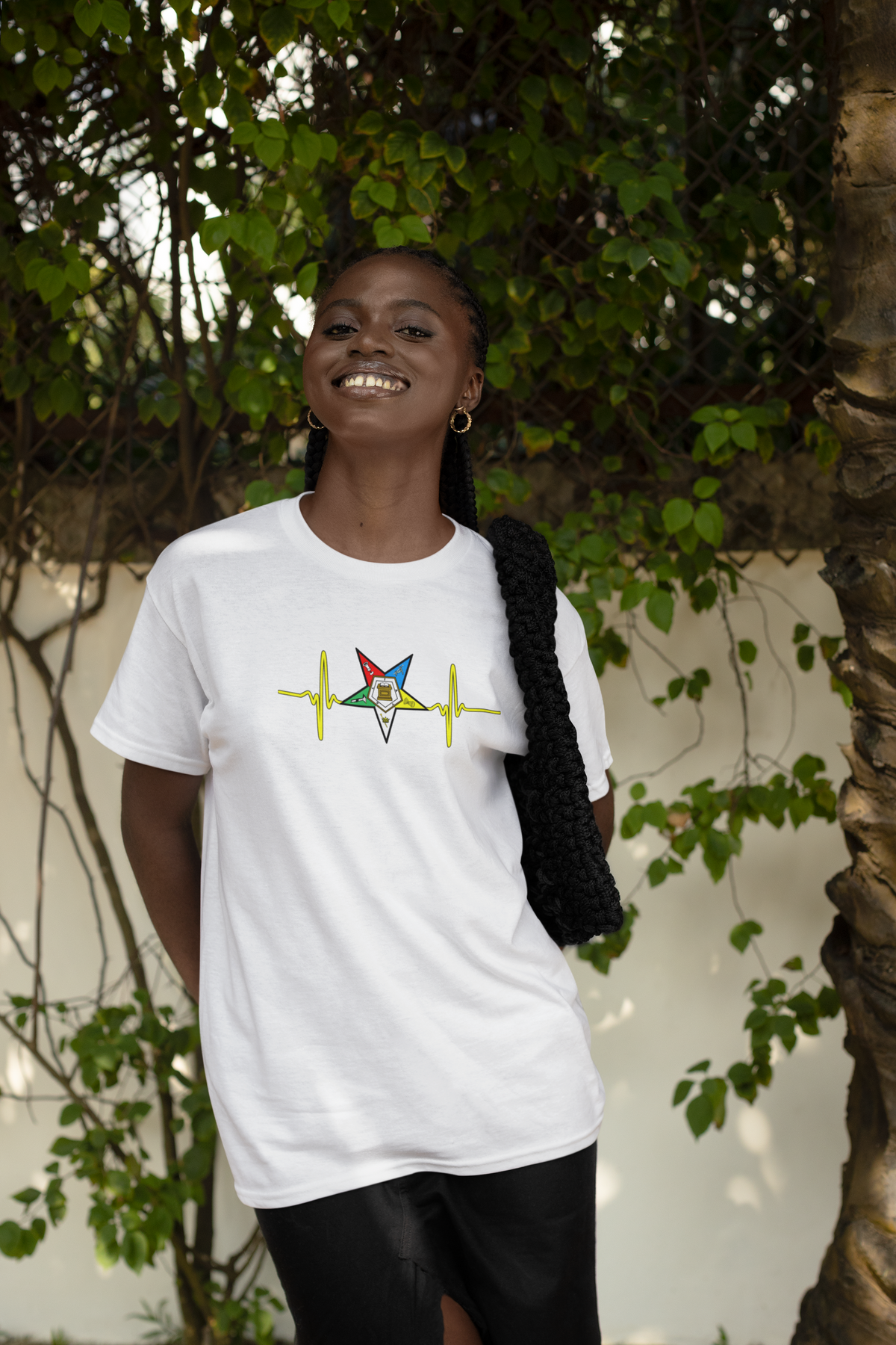 OES Heartbeat White T-shirt